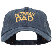 Veteran Dad Embroidered Washed Cotton Twill Cap