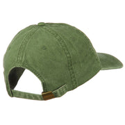 Vermont State Map Embroidered Washed Cotton Cap