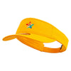 Mario Rainbow Star Embroidered Brushed Sports Visor - Yellow OSFM