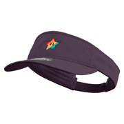 Mario Rainbow Star Embroidered Brushed Sports Visor - Purple OSFM