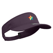 Mario Rainbow Star Embroidered Brushed Sports Visor - Purple OSFM