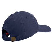 U.S. Army 32nd Infantry Brigade Embroidered Washed Solid Pigment Dyed Cotton Twill Brass Buckle Cap - Navy OSFM
