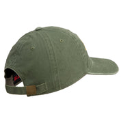 U.S. Army 32nd Infantry Brigade Embroidered Washed Solid Pigment Dyed Cotton Twill Brass Buckle Cap - Olive OSFM
