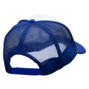 Rugby Embroidered Summer Foam Mesh Trucker Cap - Royal-White OSFM