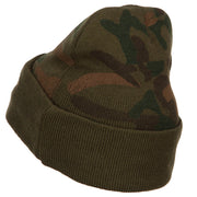 Navy Veteran Letters Embroidered Camo Beanie