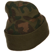 Navy Veteran Letters Embroidered Camo Beanie