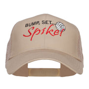 Bump Set Spike Volleyball Embroidered Mesh Cap