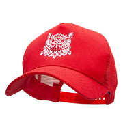 Owl Embroidered 5 Panel Pet Spun Mesh Cap