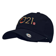 Numbered Lunar New Year Embroidered Unstructured Cotton Twill Washed Cap