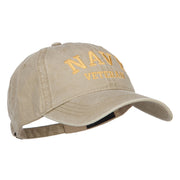 Navy Veteran Letters Embroidered Washed Cap