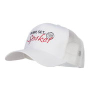 Bump Set Spike Volleyball Embroidered Mesh Cap