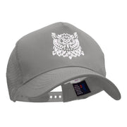 Owl Embroidered 5 Panel Pet Spun Mesh Cap