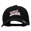 Happy Cat Head Embroidered Unstructured Cotton Twill Cap