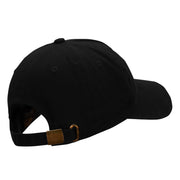 Happy Cat Head Embroidered Unstructured Cotton Twill Cap