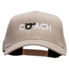 Coach Whistle Embroidered Solid Cotton Twill Pro Style Cap - Khaki OSFM