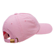 Happy Cat Head Embroidered Unstructured Cotton Twill Cap