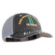 U.S. Army 32nd Infantry Brigade Embroidered Low Profile Special Cotton Mesh Cap - Black OSFM