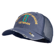 U.S. Army 32nd Infantry Brigade Embroidered Low Profile Special Cotton Mesh Cap - Navy OSFM