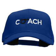 Coach Whistle Embroidered Solid Cotton Twill Pro Style Cap - Royal OSFM