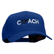 Coach Whistle Embroidered Solid Cotton Twill Pro Style Cap - Royal OSFM