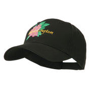 USA State Flower Washington Rhododendron Embroidered Cap