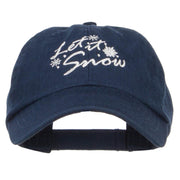 Let it Snow Embroidered Pet Spun Cap