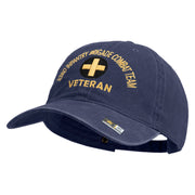 U.S. Army 33rd Infantry Brigade Combat Team Embroidered Washed Solid Pigment Dyed Cotton Twill Brass Buckle Cap - Navy OSFM