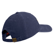 U.S. Army 33rd Infantry Brigade Combat Team Embroidered Washed Solid Pigment Dyed Cotton Twill Brass Buckle Cap - Navy OSFM