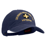 U.S. Army 33rd Infantry Brigade Combat Team Embroidered Washed Solid Pigment Dyed Cotton Twill Brass Buckle Cap - Navy OSFM