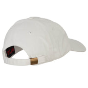 Hawaii with Map Outline Embroidered Washed Cotton Twill Cap