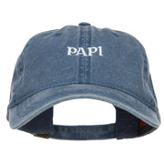 Papi Embroidered Washed Cap