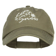 Let it Snow Embroidered Pet Spun Cap