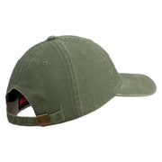 U.S. Army 33rd Infantry Brigade Combat Team Embroidered Washed Solid Pigment Dyed Cotton Twill Brass Buckle Cap - Olive OSFM