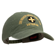 U.S. Army 33rd Infantry Brigade Combat Team Embroidered Washed Solid Pigment Dyed Cotton Twill Brass Buckle Cap - Olive OSFM