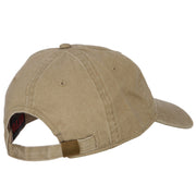 Hawaii with Map Outline Embroidered Washed Cotton Twill Cap