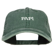 Papi Embroidered Washed Cap