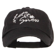 Let it Snow Embroidered Pet Spun Cap