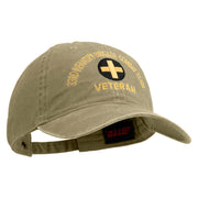 U.S. Army 33rd Infantry Brigade Combat Team Embroidered Washed Solid Pigment Dyed Cotton Twill Brass Buckle Cap - Khaki OSFM