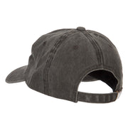 Hawaii with Map Outline Embroidered Washed Cotton Twill Cap