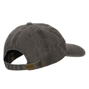 Hawaii with Map Outline Embroidered Washed Cotton Twill Cap