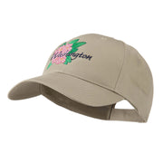 USA State Flower Washington Rhododendron Embroidered Cap