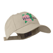 USA State Flower Washington Rhododendron Embroidered Cap