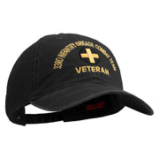 U.S. Army 33rd Infantry Brigade Combat Team Embroidered Washed Solid Pigment Dyed Cotton Twill Brass Buckle Cap - Black OSFM