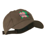 USA State Flower Washington Rhododendron Embroidered Cap