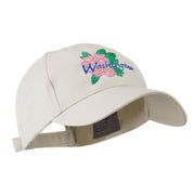 USA State Flower Washington Rhododendron Embroidered Cap