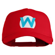 Wario Patch Patched Solid Cotton Twill 5 Panel Prostyle Snap Cap - Red OSFM