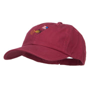 Bee American Flag Embroidered Low Cap