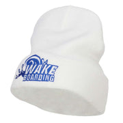 Wake Boarding Embroidered Long Beanie