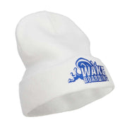 Wake Boarding Embroidered Long Beanie