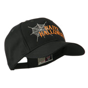 Happy Halloween with Spider Web Embroidered Cap